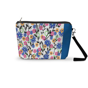 Pouch Trapesium blue flower