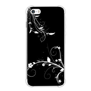 softcase black white flower Casing HP