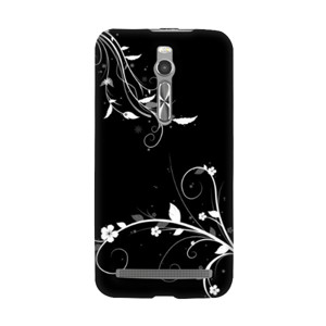 softcase black white flower Casing HP