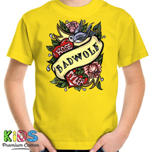 Kaos Rose Badwolf Tatto Custom T-shirt DTG