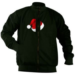 Jaket Bomber natal topi santa