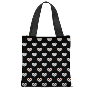 Tas Tote Fullprint Happy Owl Pattern