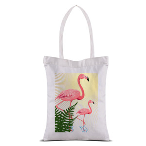 Tas Tote Totebag Flamingo Kanvas