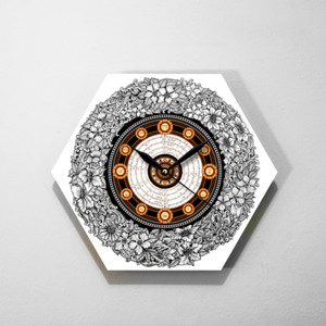 Jam Dinding gayatri Mantram segi enam