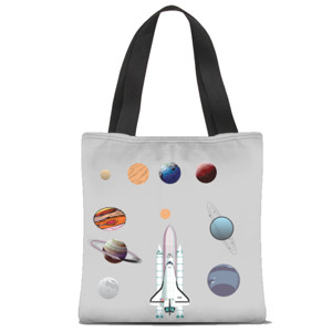 Tas Tote Fullprint Tote bag gambar solar system 