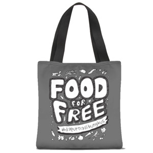 Tas Tote Fullprint Food for Free bag