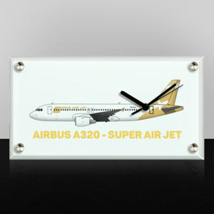 Jam Meja Jam persegi panjang meja Airbus A320 Super Air Jet
