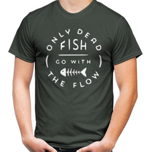 Kaos ONLY DEAD FISH GO WITH THE FLOW