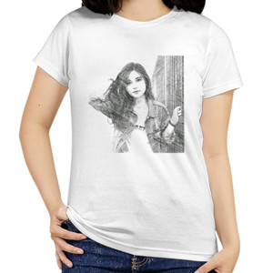 Kaos 6.front_Beauty_woman_sket_pencil_white_hery