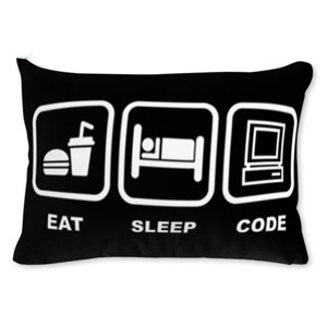 Bantal Eat Sleep Code