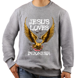 Jaket Sweater JESUS LOVES INDONESIA 