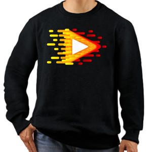 Jaket Sweater Play Button Flash