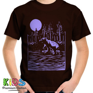 Kaos Beruang Berenang di sungai