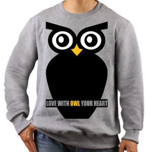 Jaket Sweater LOVE WITH OWL YOUR HEART