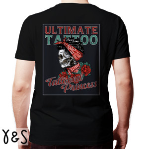 Kaos Skeleton Woman Flower