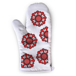 Sarung Tangan Pemanggang Bunga Merah (Red Flower)