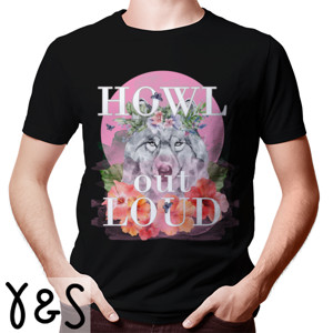 Kaos Howl Out Loud, Wolf on pink moon