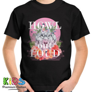 Kaos Howl Out Loud, Wolf on pink moon