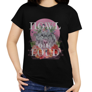 Kaos Howl Out Loud, Wolf on pink moon