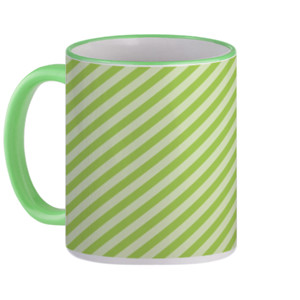 Mug Simple Diagonal Green
