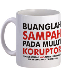 Mug Design Buanglah sampah