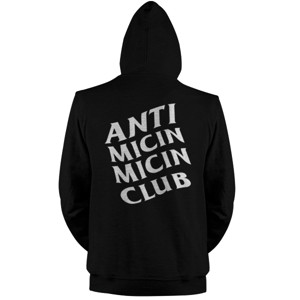 Jaket Hoodie Anti Micin - White Font