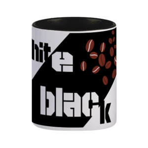 Mug black "coffee" white