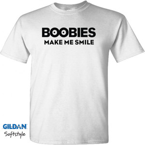 Kaos BOOBIES MAKE ME SMILE