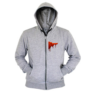 Hoodie Zipper Kaos Darah