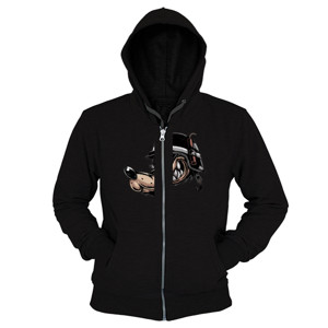 Hoodie Zipper DISTRO Collection G_BLACK FOREVER