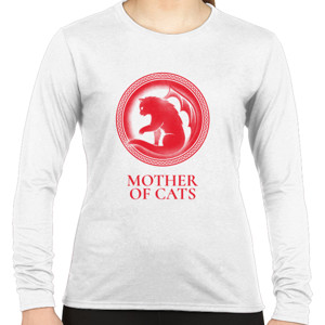Kaos Mother of Cats - Red (Long Sleeve)