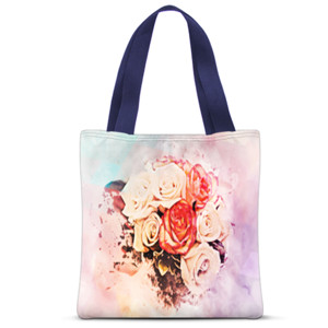 Tas Tote Fullprint bunga kece