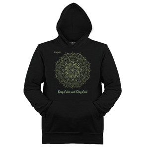 Jaket Hoodie Green Circle Pattern