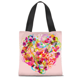 Tas Tote Fullprint Tote Love 