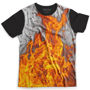 Kaos Fullprint Kaos O-Neck Full Print Flame