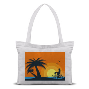 Tas Tote Bersepeda Di Pantai