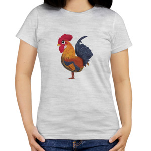 Kaos Rooster - Kaos Wanita Cutton Slub by Co_mbro