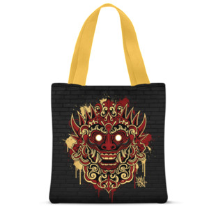 Tas Tote Fullprint Topeng Mitologi Nusantara