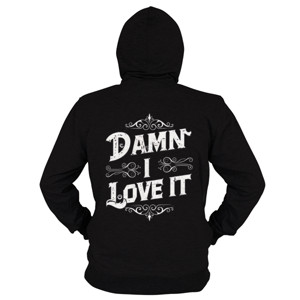 Hoodie Zipper Andeska Damn Iove it