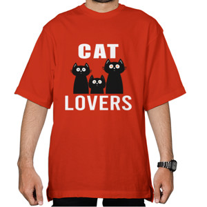 Kaos Oversize Cat Lovers