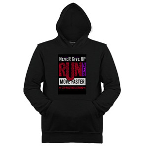 Jaket Hoodie Never Give Up Red