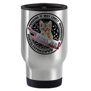 Travel Mug Anak Kucing Bermain Music