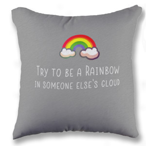 Bantal Motif rainbow