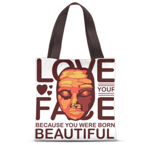 Tas Tote Fullprint Poome Totebag Full Print Love Your Face