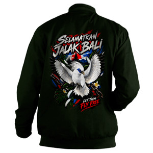 Jaket Bomber JALAK BALI LET THEM FLY FREE