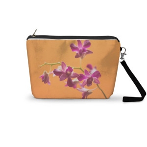 Pouch Trapesium Bunga pink