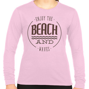 Kaos Enjoy The Beach And Waves