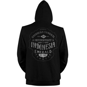 Jaket Hoodie INDONESIA EMERALD OF THE EQUATOR 2 back print