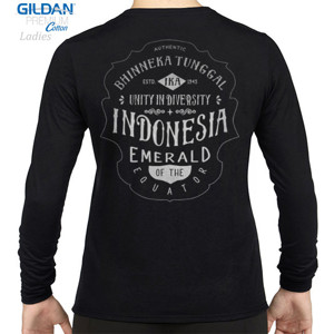 Kaos INDONESIA EMERALD OF THE EQUATOR 2 back print