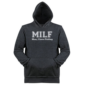 Jaket Hoodie Kaos Mancing - Man, I Love Fishing - Gelap
